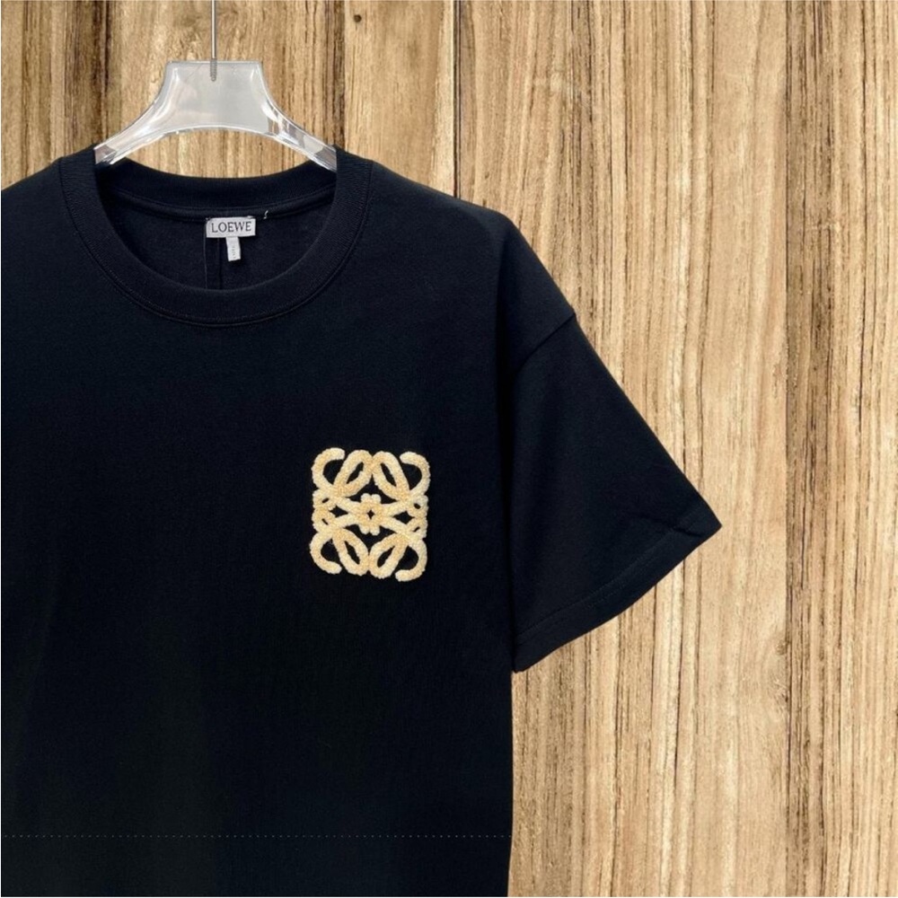 Loewe Black Tee with Gold Accent